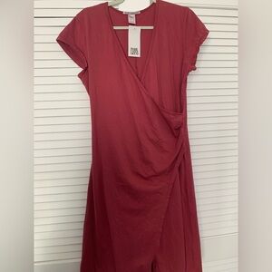 NWT Prairie Underground Faux Wrap organic cotton dress minimalist size Large